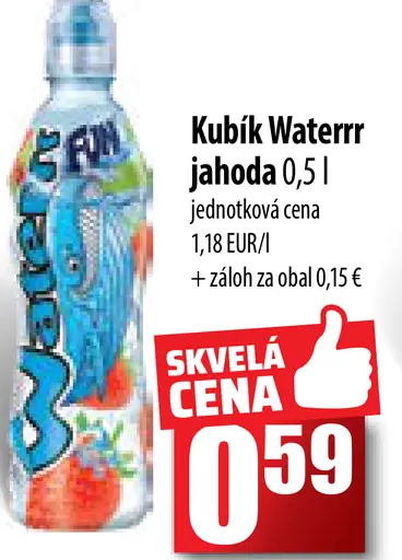 Kubík Waterrr jahoda