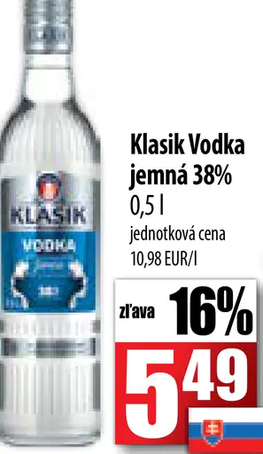 Klasik Vodka jemná 38%