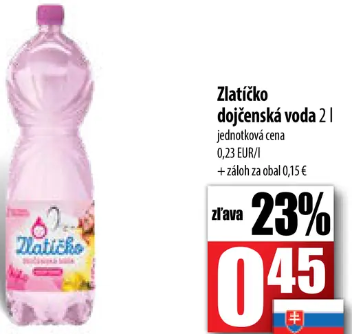 Zlatíčko doženská voda