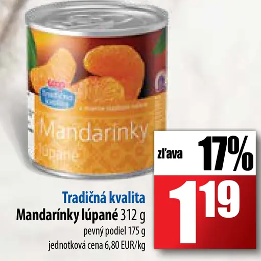 Mandarínky lúpane