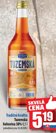 Tuzemská liehovina 38%