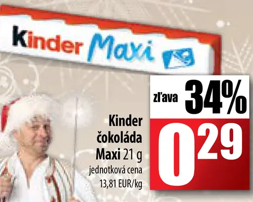 Kinder čokoláda Maxi