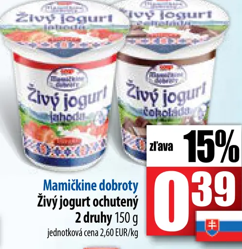 Živý jogurt ochutený