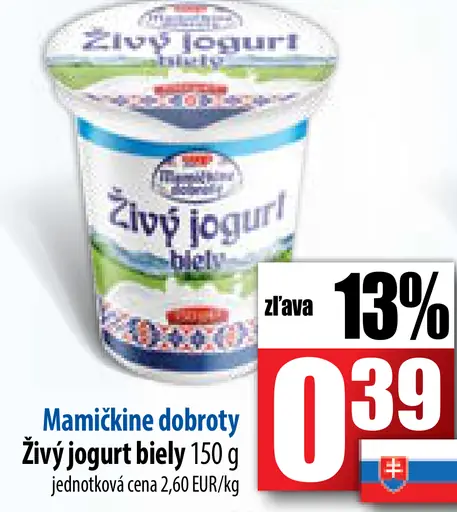 Živý jogurt biely