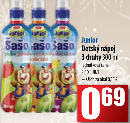 Detský nápoj 3 druhy