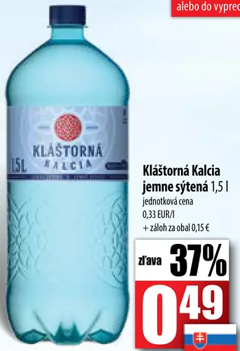 Kláštorná Kalcia jemne sýtená