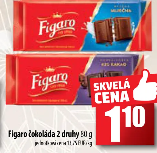 Figaro čokoláda 2 druhy