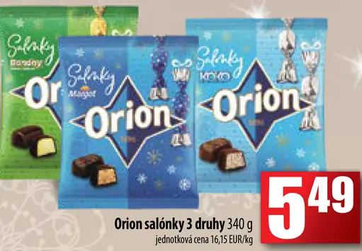 Orion salónky 3 druhy