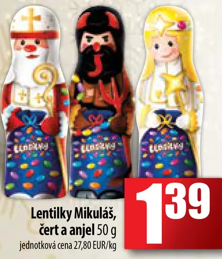 Lentilky Mikuláš, Čert a Anjel