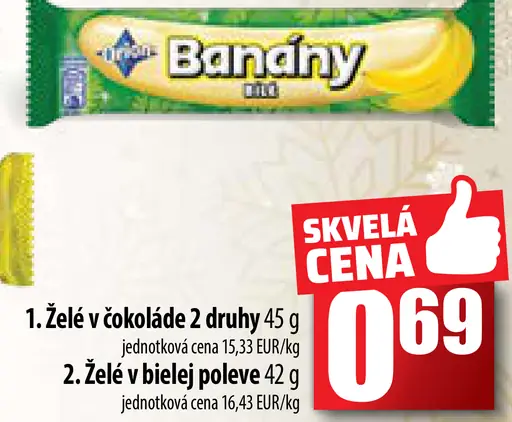 Želé v čokoláde 2 druhy