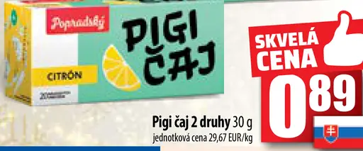 Pigi čaj 2 druhy