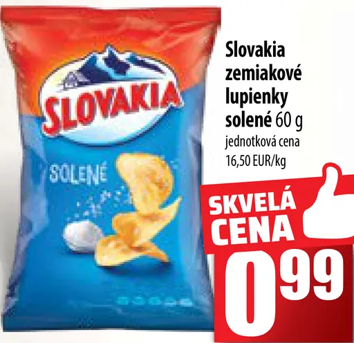 zemiakové lupienky solené