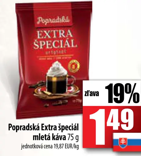 Popradská Extra špeciál mletá káva