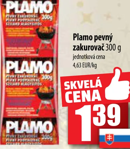 Plamo pevný zakurovač