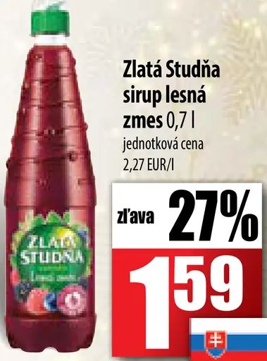 Zlatá Studňa sirup Lesná zmes