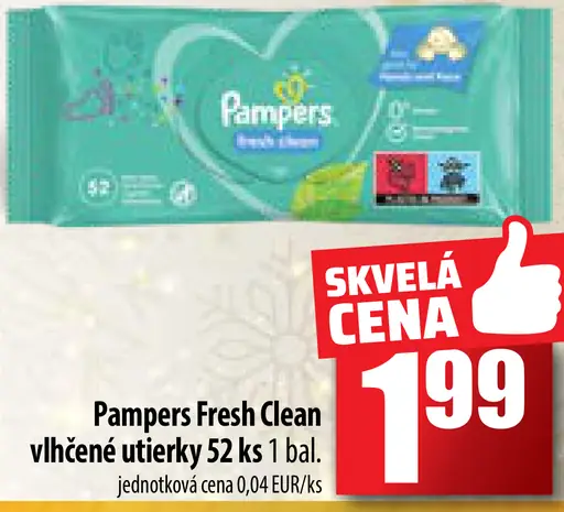 Pampers Fresh Clean vlhčené utierky