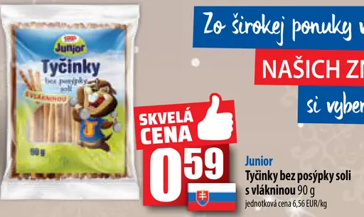 Tyčinky bez posýpky