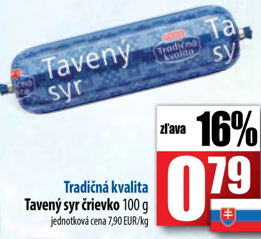 Tavený syr črievko