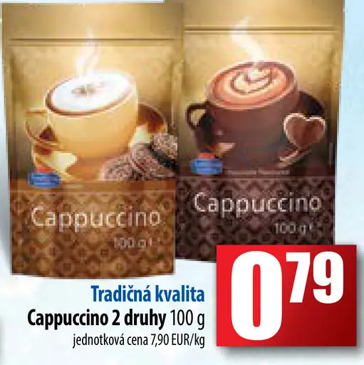 Cappuccino 2 druhy