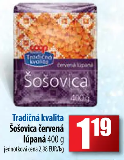 Šošovica červená lúpaná