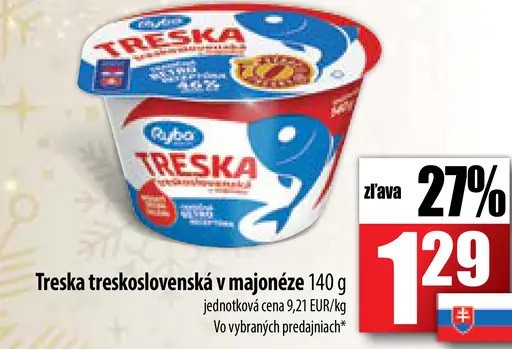 Treska treskoslovenská v majonéze