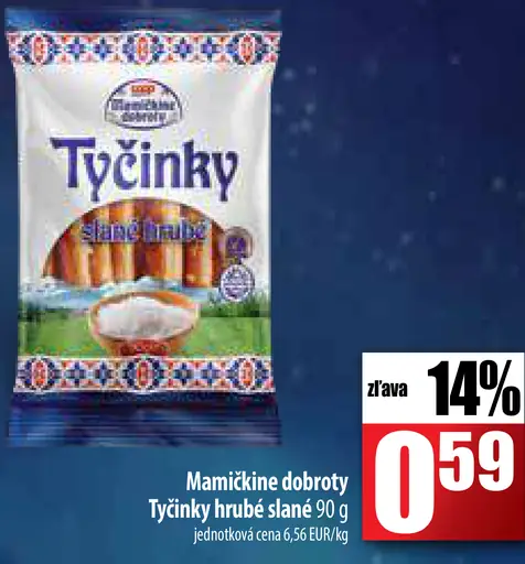 Tyčinky hrubé slané