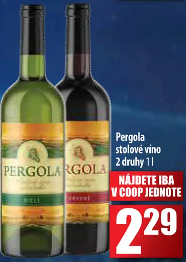 Pergola stolové víno