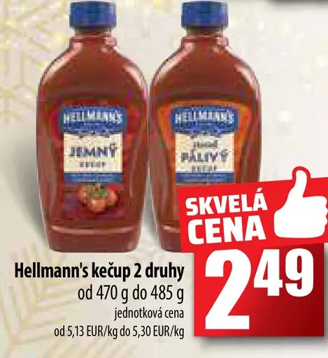 Hellmann's kečup 2 druhy