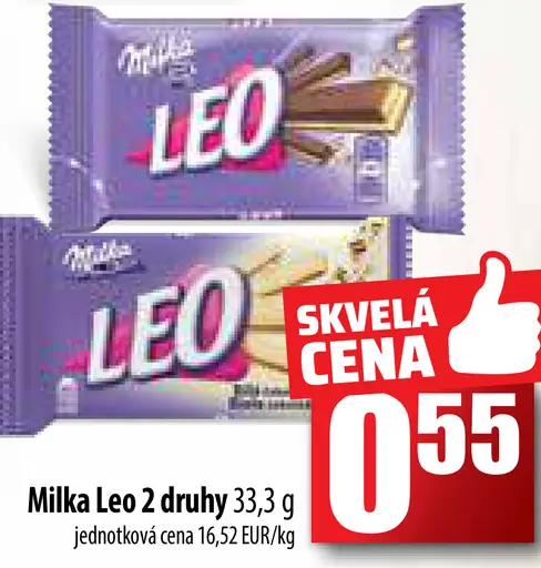 Milka Leo 2 druhy