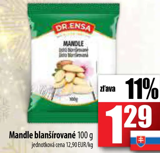 Mandle blanšírované