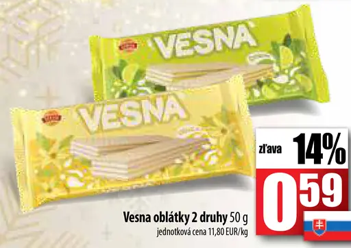 Vesna oblátky 2 druhy