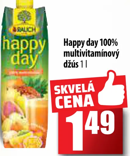 Happy day 100% multivitamínový džús