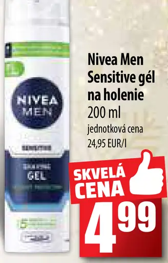 Nivea Men Sensitive gél na holenie