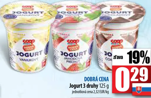 Jogurt 3 druhy