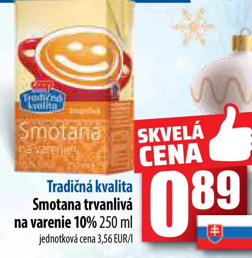 Smotana trvanlivá na varenie