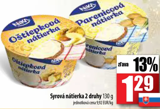 Syrová nátierka 2 druhy