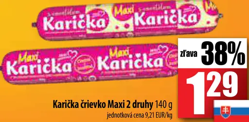 Karcička črevkovo Maxi 2 druhy