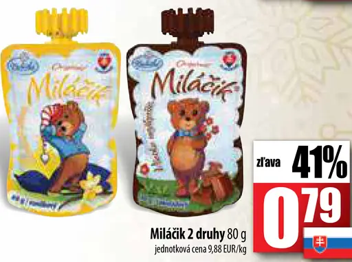 Miláčik 2 druhy