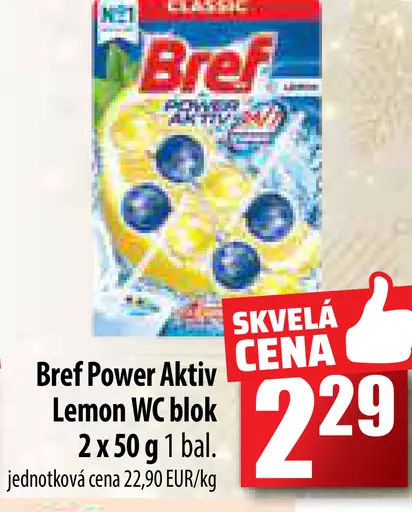 Bref Power Aktiv Lemon WC blok