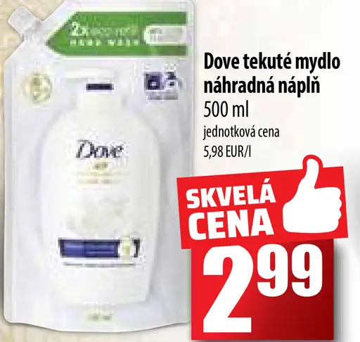 Dove tekuté mydlo náhradná náplň