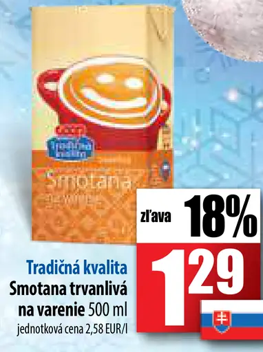 Smotana trvanlivá na varenie