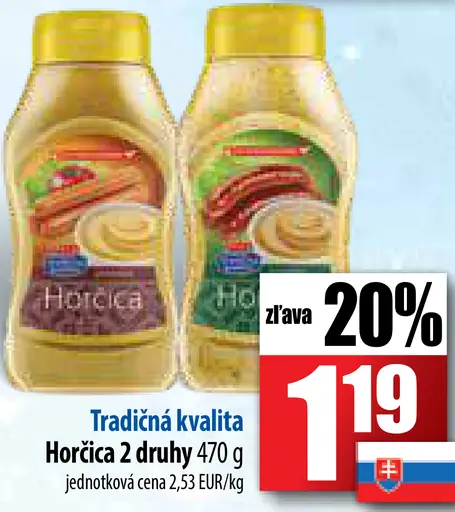 Horčica 2 druhy