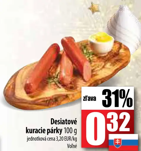 Desiatové kuracie párky