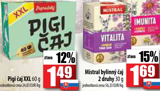 Mistral bylinný čaj 2 druhy