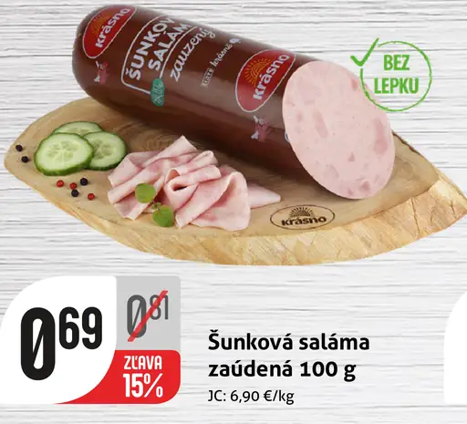 Šunková saláma zúdená