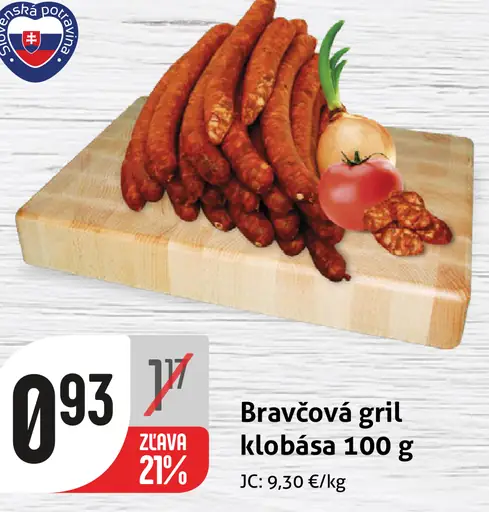 Bravčová gril klobása