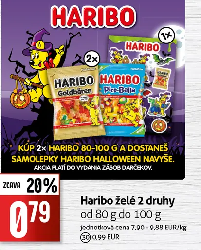 Haribo želé 2 druhy