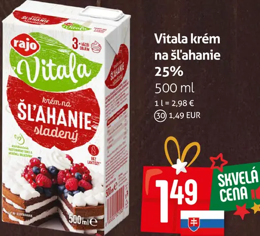 Vitalá krém na šľahanie