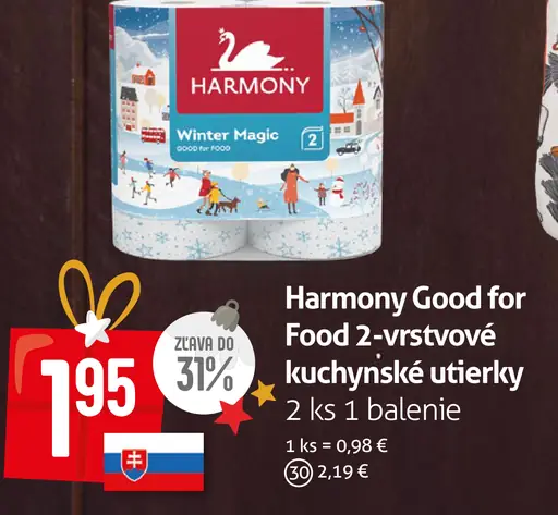 Harmony Good for Food 2-vrstvové kuchynské utierky