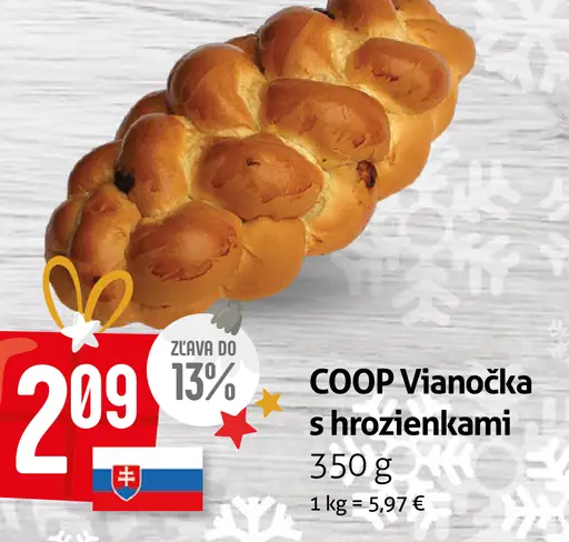 COOP Vianočka s hrozienkami